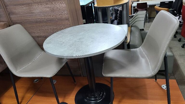 샌드그레이(콘크리트모양) 원탁 700